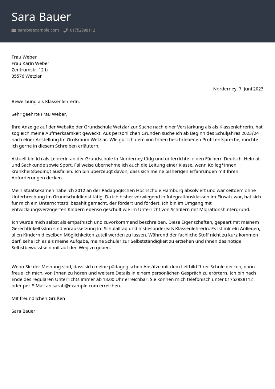 Schülerpraktikum Bewerbungsschreiben Bewerbungsschreiben-Beispiel für das Praktikum | Jobseeker