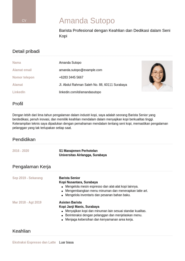 Template CV Jobseeker Template CV Jobseeker