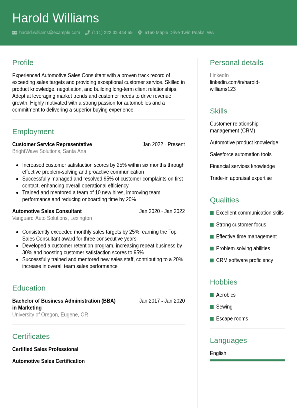 Taco Bell Resume Example Jobseeker - Car Salesman Resume Example 