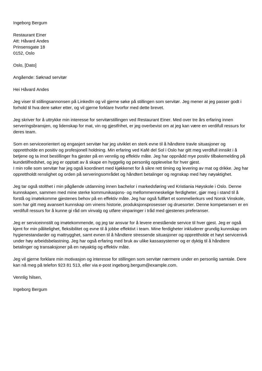 Servit r Jobbs knad Eksempel Jobseeker servit-r-jobbs-knad-eksempel-jobseeker