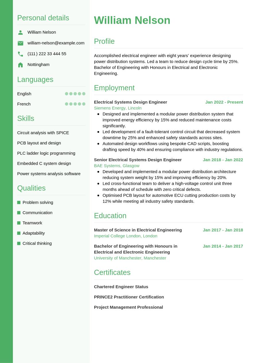 Electrical Engineering CV Writing Guide & Tips | Jobseeker