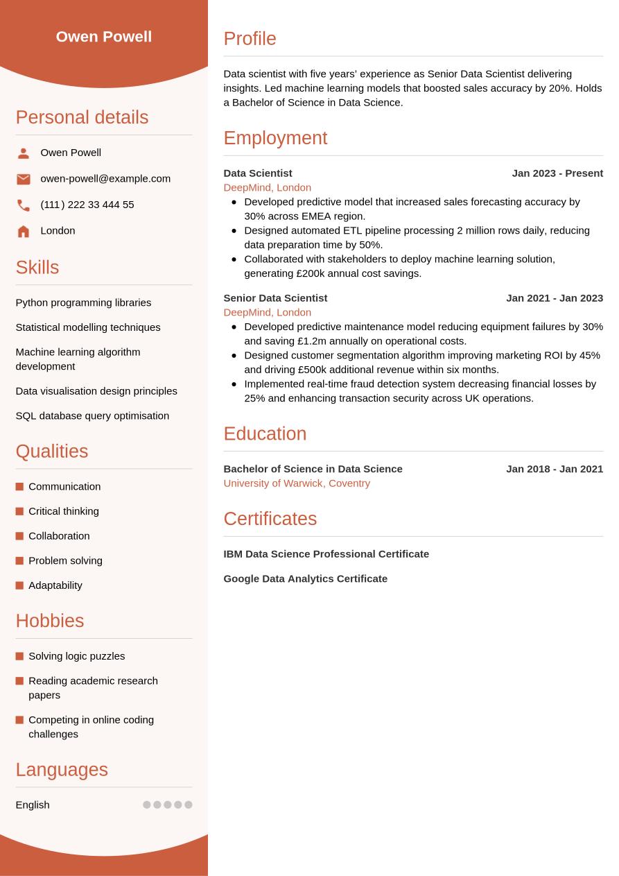 Data Science CV Writing Guide & Tips | Jobseeker