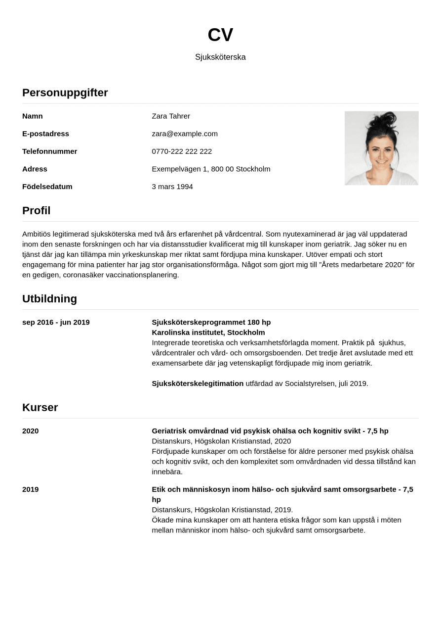 cv-exempel-sjuksk-terska-jobseeker