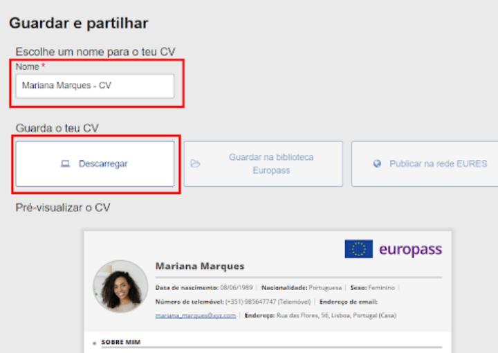 10. Descarregue o seu documento
