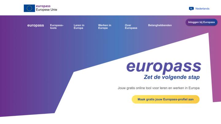 Europass Account aanmaken