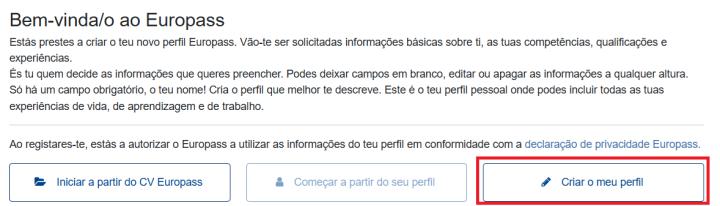 Criar perfil