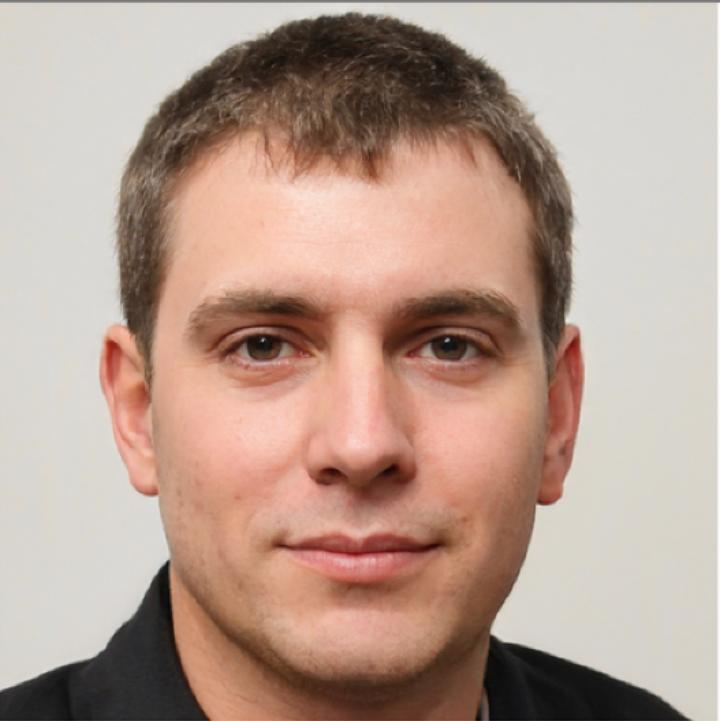 A professional CV photo showing the candidate in a professional pose, attire and setting