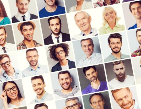 A selection of small CV photos in a grid layout