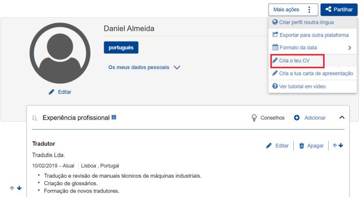 Criar CV