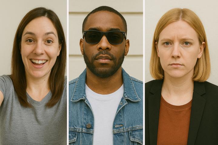 Przykłady nieodpowiednich zdjęć do CV – trzy fotografie, których nie należy dodawać do życiorysu zawodowego.