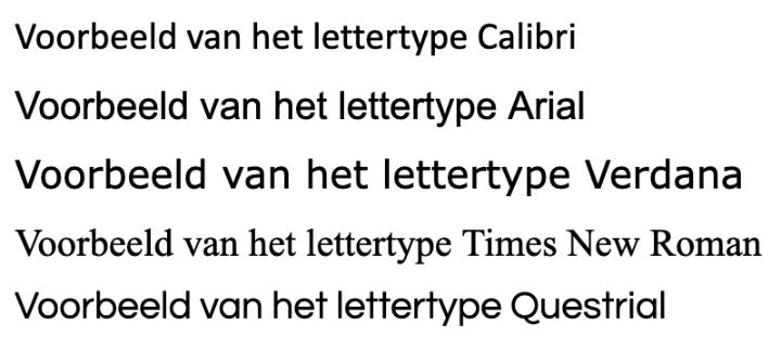 Top 5 beste lettertypen voor een sollicitatiebrief
