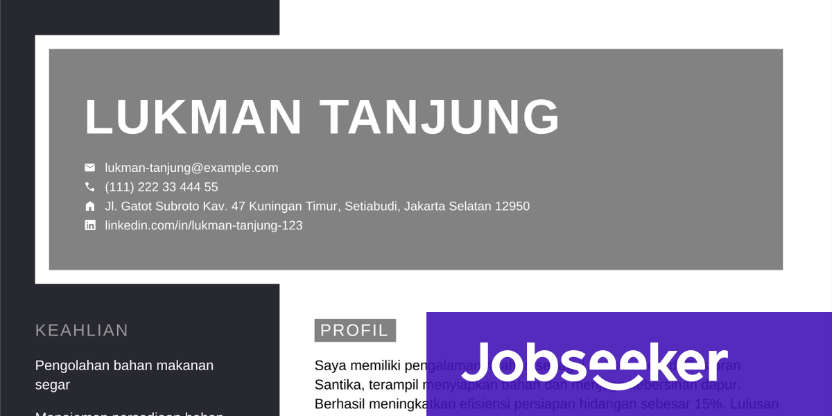 Cv Cook Helper Contoh CV cook helper: panduan lengkap & tips | Jobseeker