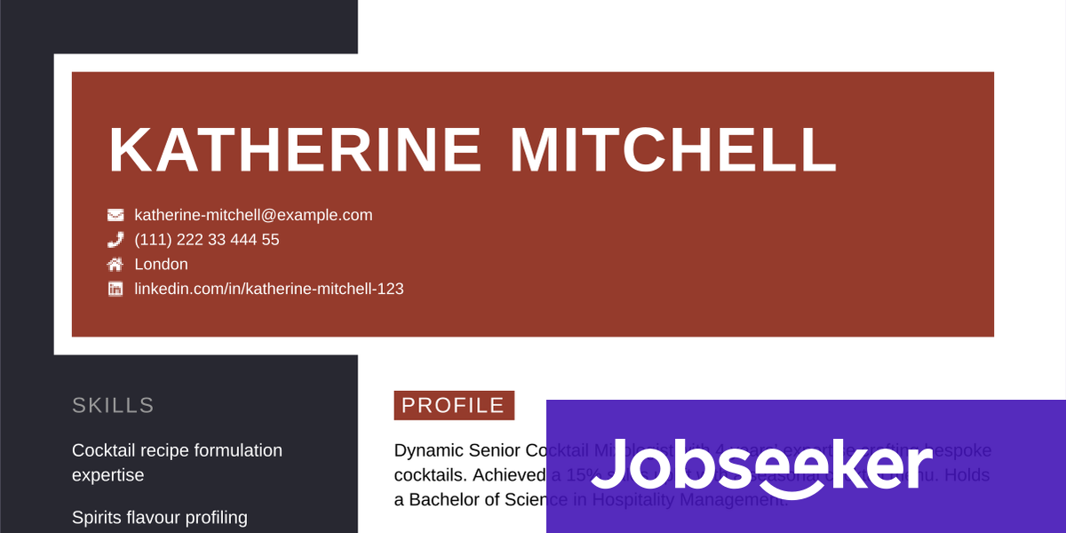 Mixologist CV Writing Guide & Tips | Jobseeker