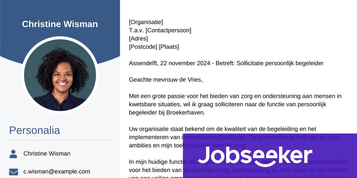 Zorg Motivatiebrief Voorbeeld | Jobseeker